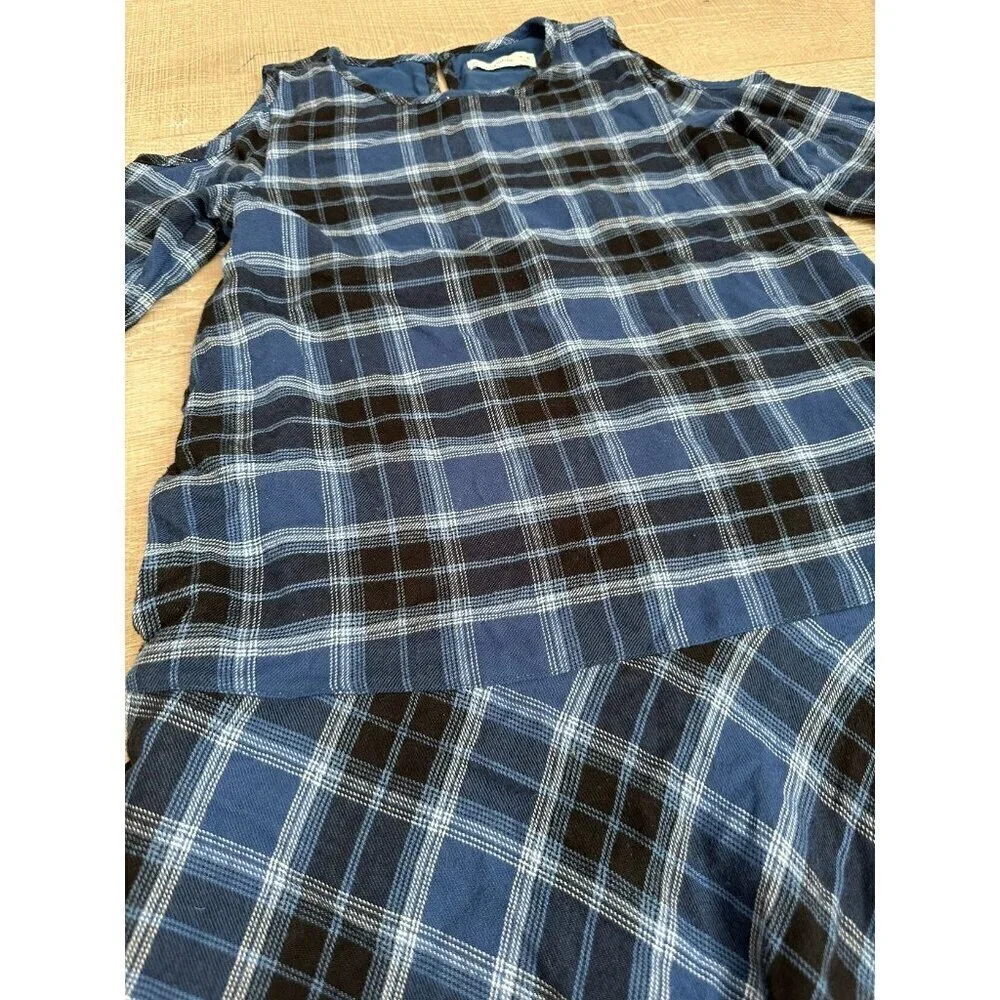 Abercrombie Plaid Bare Shoulder Dress